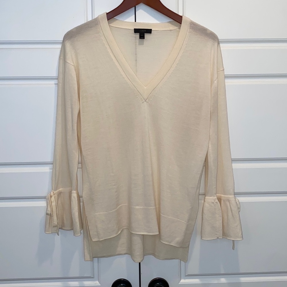 JCREW MERINO WOOL V Neck Sweater Size Small/Medium